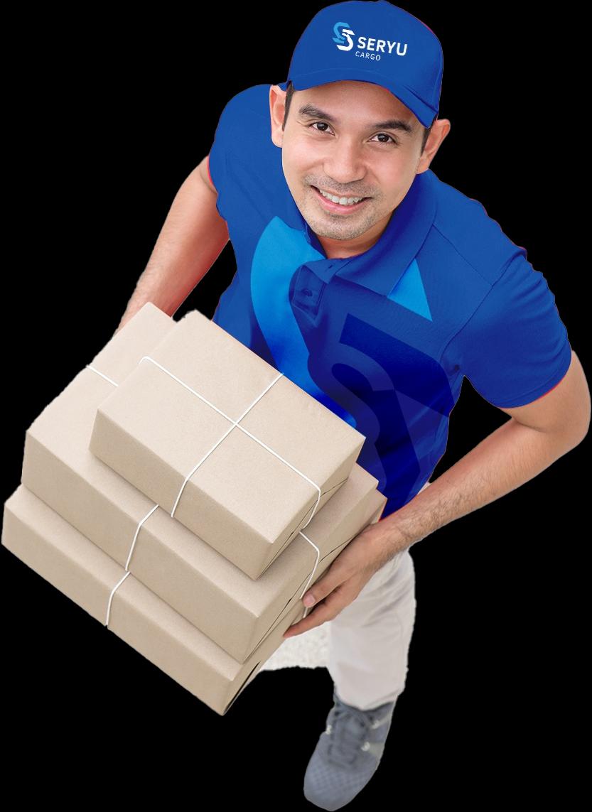 Seryu Cargo holding a box